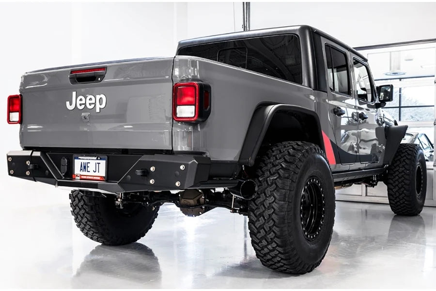AWE Tread Edition Cat Back Dual Exhaust System with Diamond Black Tips for Jeep Gladiator JT 3.6L - Enhanced Performance & Aggressive Sound for Off-Road Adventures
