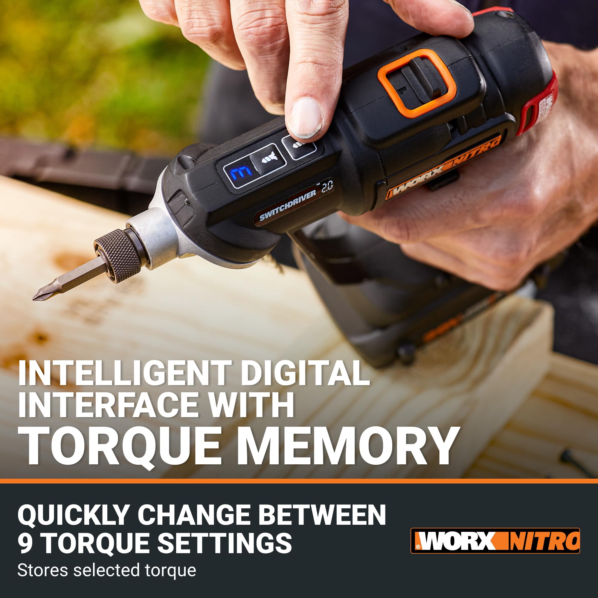 Worx Nitro 20V SwitchDriver 2.0 Brushless Cordless Drill Driver - 2-in-1 Rotating Dual 1/4