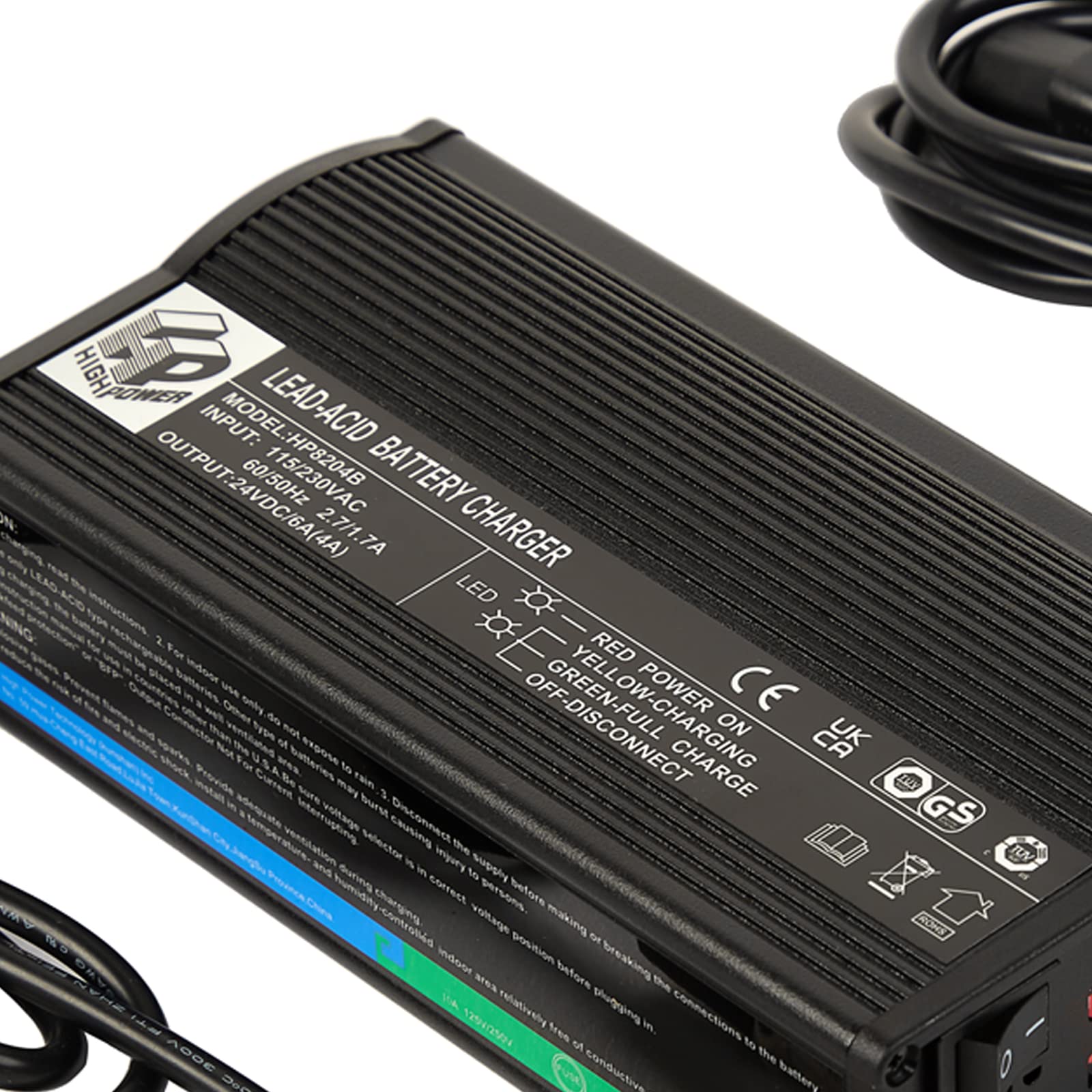 24V 4.0A XLR HP8204B Lead-Acid Battery Charger for Electric Wheelchairs & Mobility Scooters - Fast Charging, Safe & Reliable Power Solution for Home & Outdoor Use