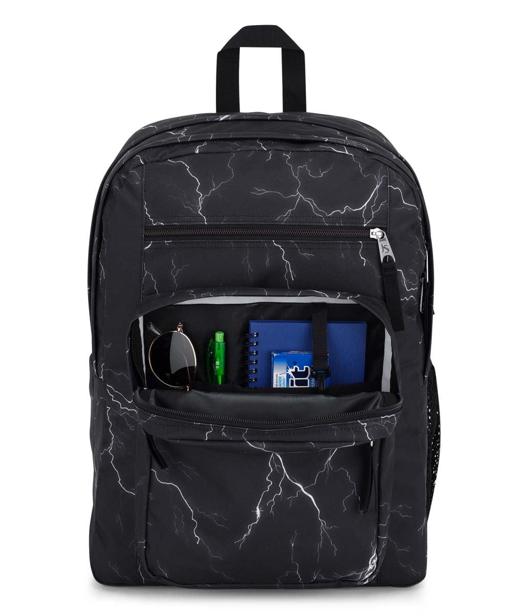 JanSport Big Student Backpack with Electric Bolts Design - Durable School Backpack for College & High School Students - Perfect for Books, Laptop & Everyday Use