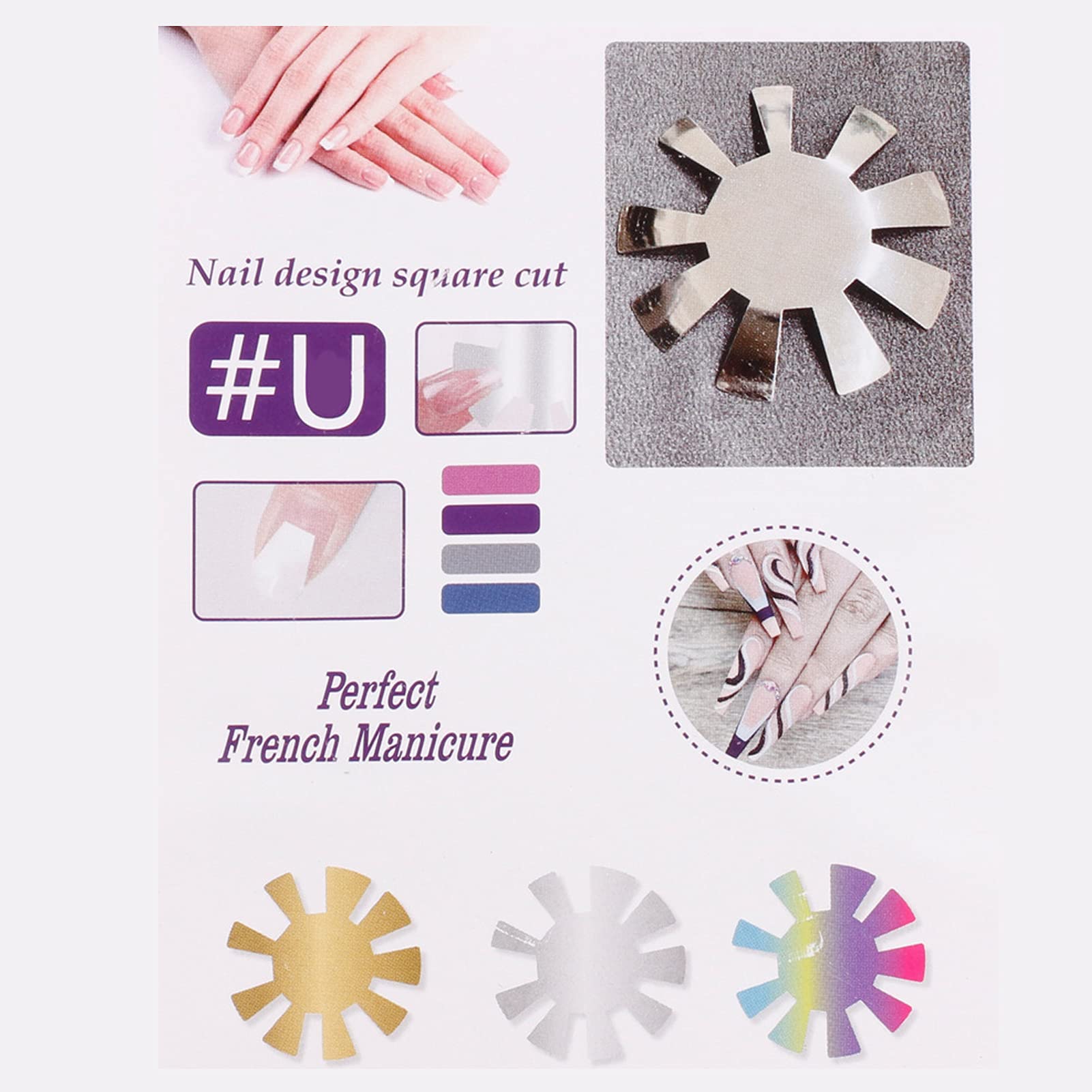 French Tip Nail Tool - Professional Portable Nail Cutter for Home & Salon Use - Perfect for Manicures, Pedicures & Nail Art Designs