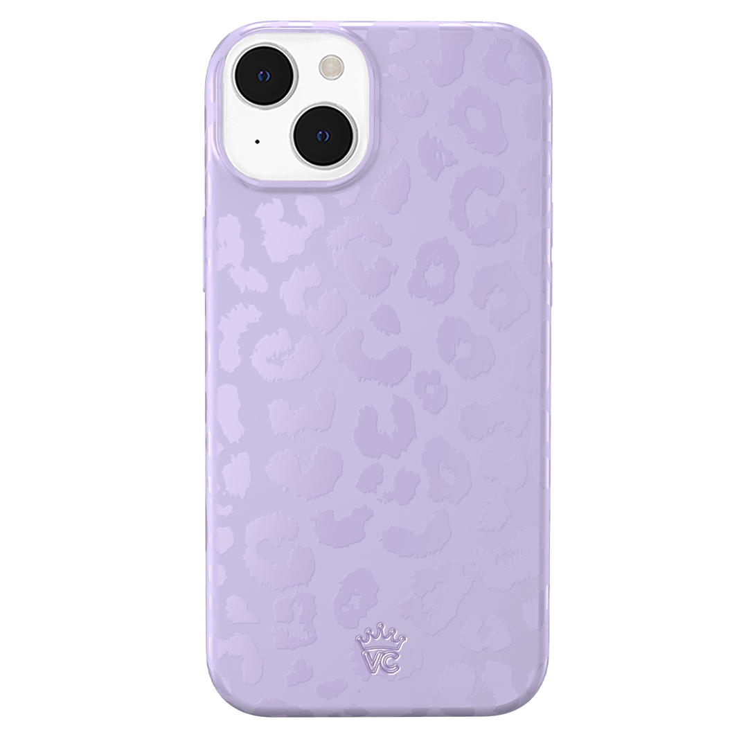 Lilac Leopard Print iPhone Case - Stylish Protective Cover for iPhone 13/14/15 Pro Max - Trendy Fashion Accessory for Women & Girls - Perfect for Daily Use, Travel & Parties