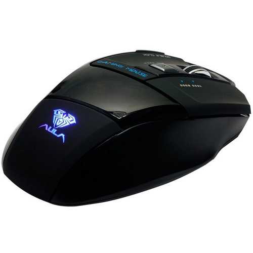 AULA Killing Soul Ice Crystal Version 7D 2000 DPI Adjustable Wired Gaming Mouse - RGB Lighting Ergonomic Design for PC Gaming & Office Work