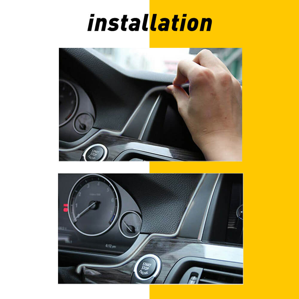 6.56FT LED Car Interior Atmosphere Strip Lights - Auto Decorative Lighting Accessories for Cars, Trucks & SUVs - Perfect for Mood Lighting & Night Driving