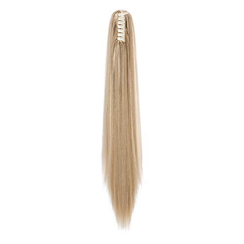 Clip-in Ponytail Hair Extension with Claw Clip - Natural Looking Hairpiece for Instant Volume & Length - Perfect for Parties, Weddings & Everyday Styling