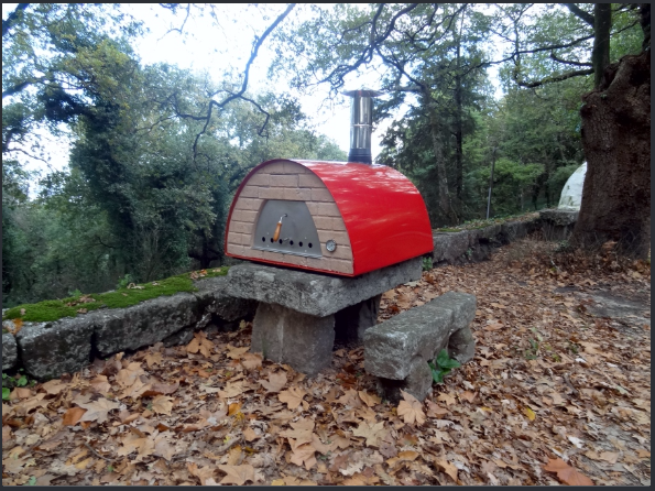 MAXIMUS PRIME Large Portable Pizza Oven - Outdoor Wood Fired Pizza Maker, Stainless Steel & Red Finish - Perfect for Backyard, Camping, Picnics and Tailgating Parties