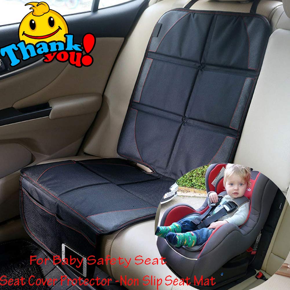 J&C Car Seat Protector - Waterproof Non-Slip Car Seat Cover for Baby & Child Safety Seats, Dog Mats & Kick Mats - Perfect for Road Trips, Daily Commutes & Pet Travel