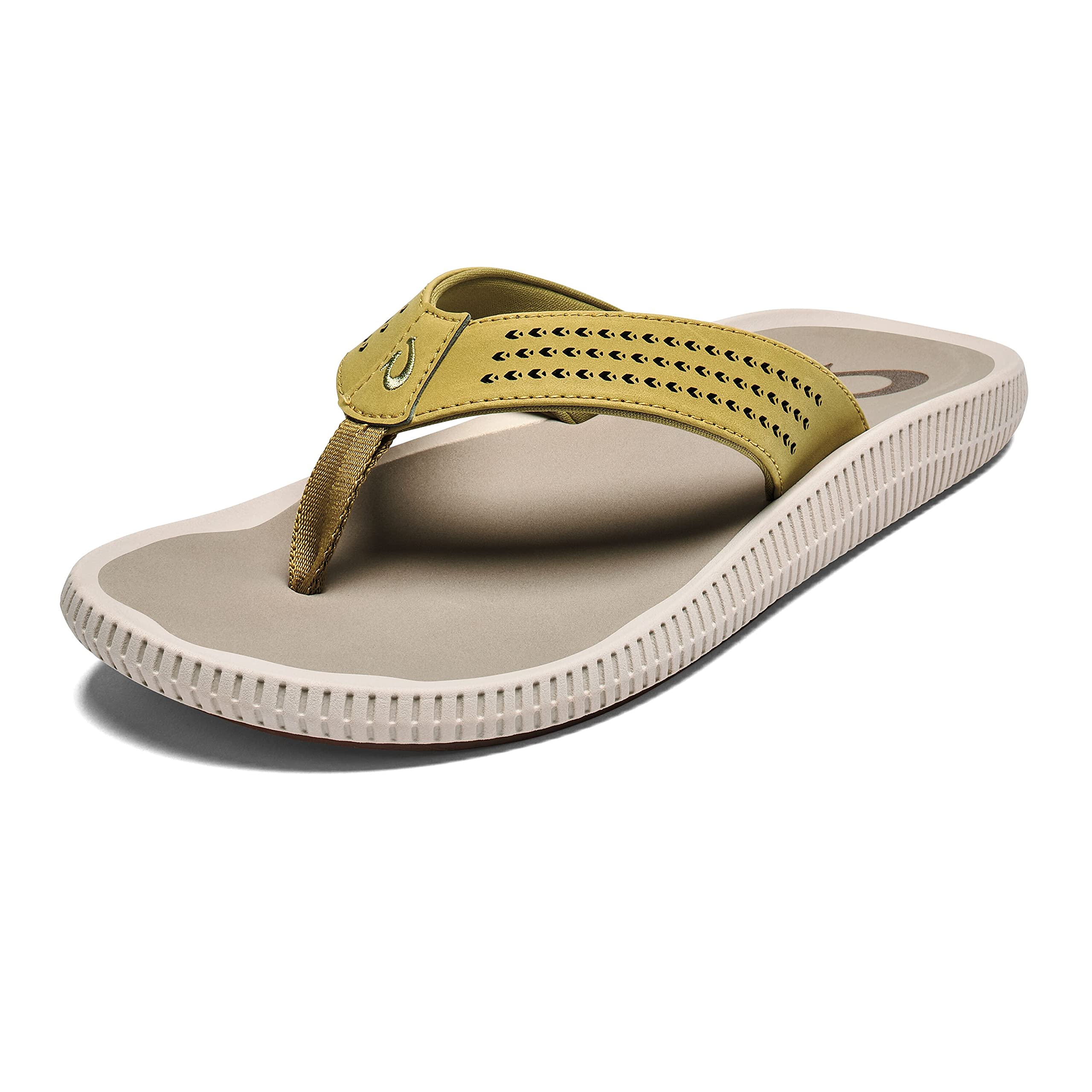OLUKAI Men's Comfortable Flip Flops with Arch Support - Lightweight & Durable Beach Sandals for Summer, Pool, Travel & Outdoor Activities