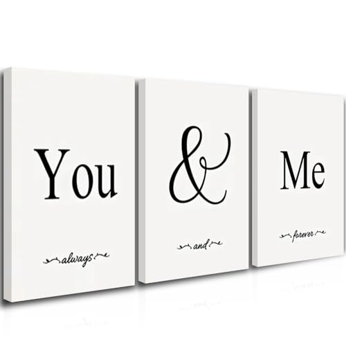 A002 black and white love wall art