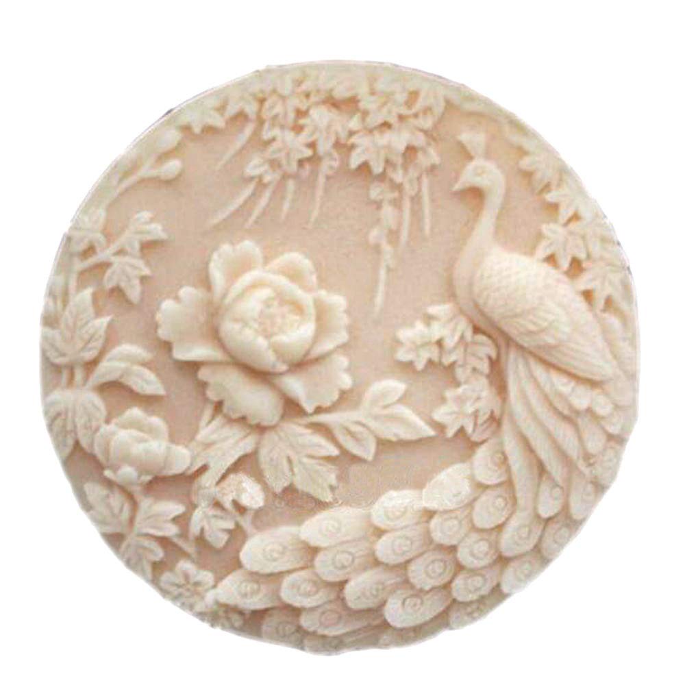 Peacock Feather Silicone Soap Molds for DIY Handmade Soap, Candle & Resin Crafts - 3D Bird Design Baking Molds for Home Decor & Gift Making - Perfect for Bathroom, Spa & Wedding Favors (11201)