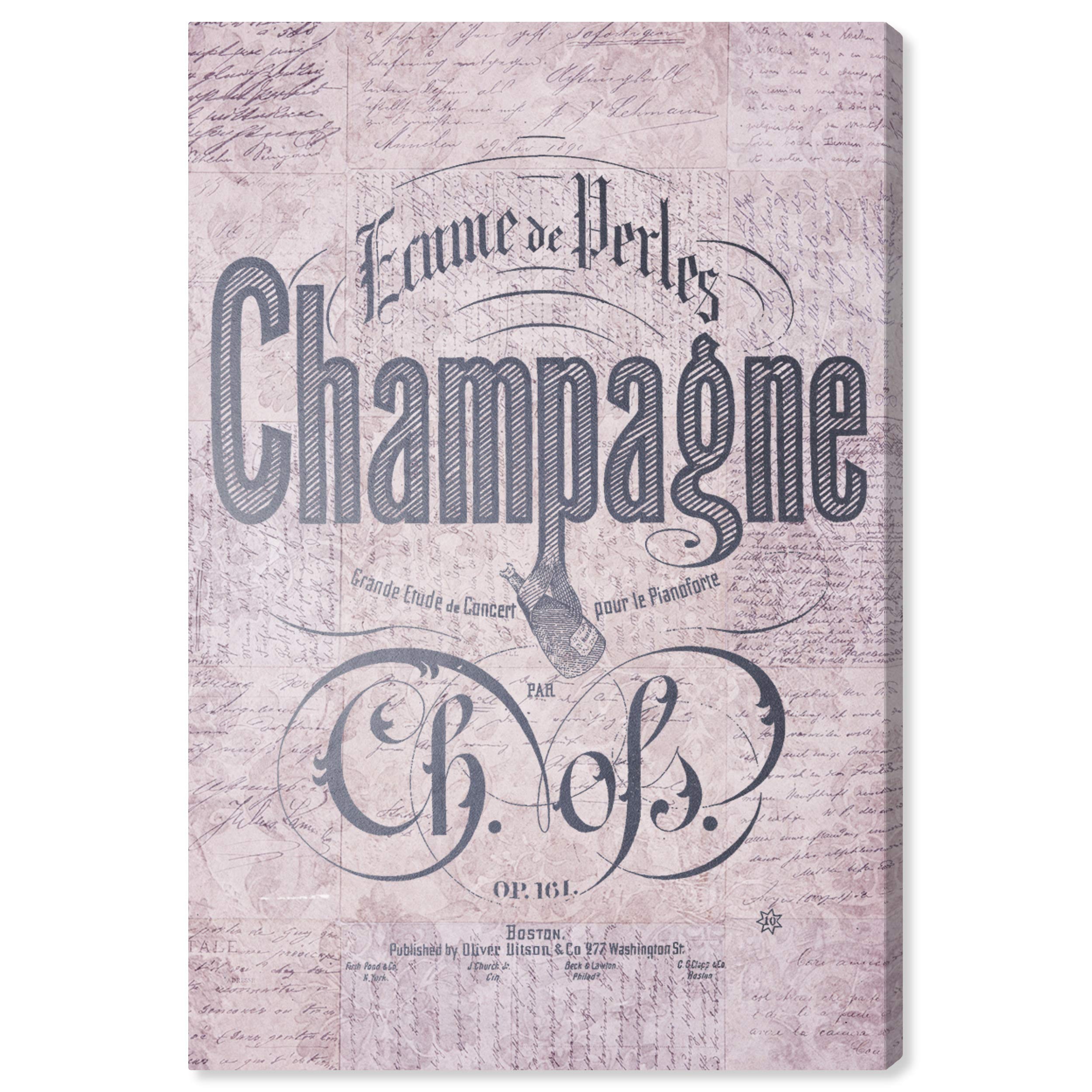 Purple Champagne Wall Art Canvas Print - 10
