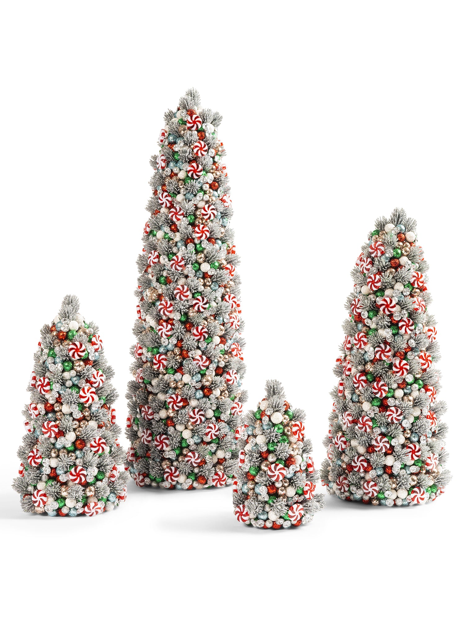7-Pack Peppermint Candy Christmas Tree Decorations - Perfect for Holiday Party Favors, Stocking Stuffers & Festive Home Decor