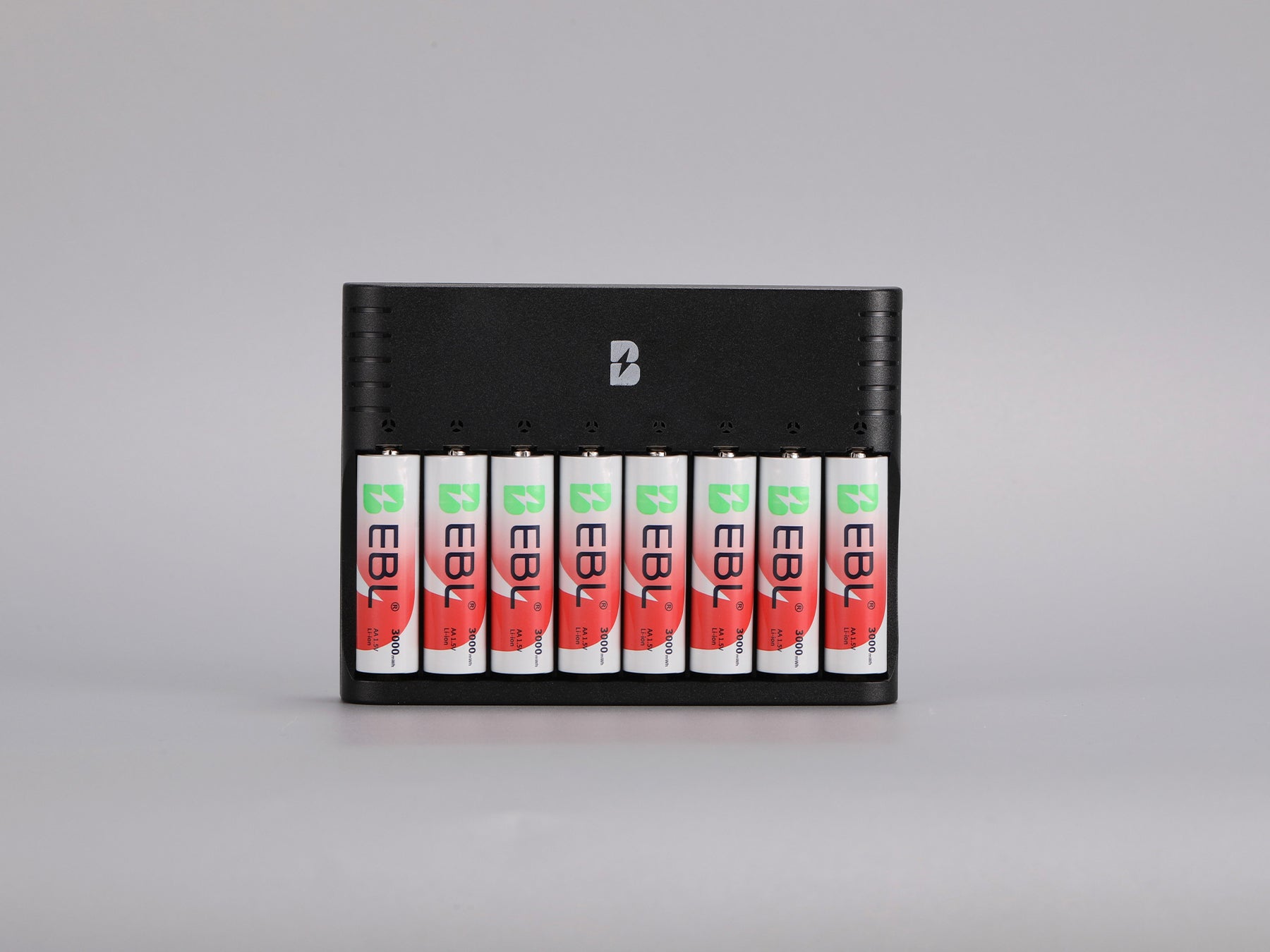 EBL Rechargeable Lithium AA Batteries 8-Pack with Universal USB Battery Charger - High Capacity 3000mWh for Digital Cameras, Flashlights, Toys & More