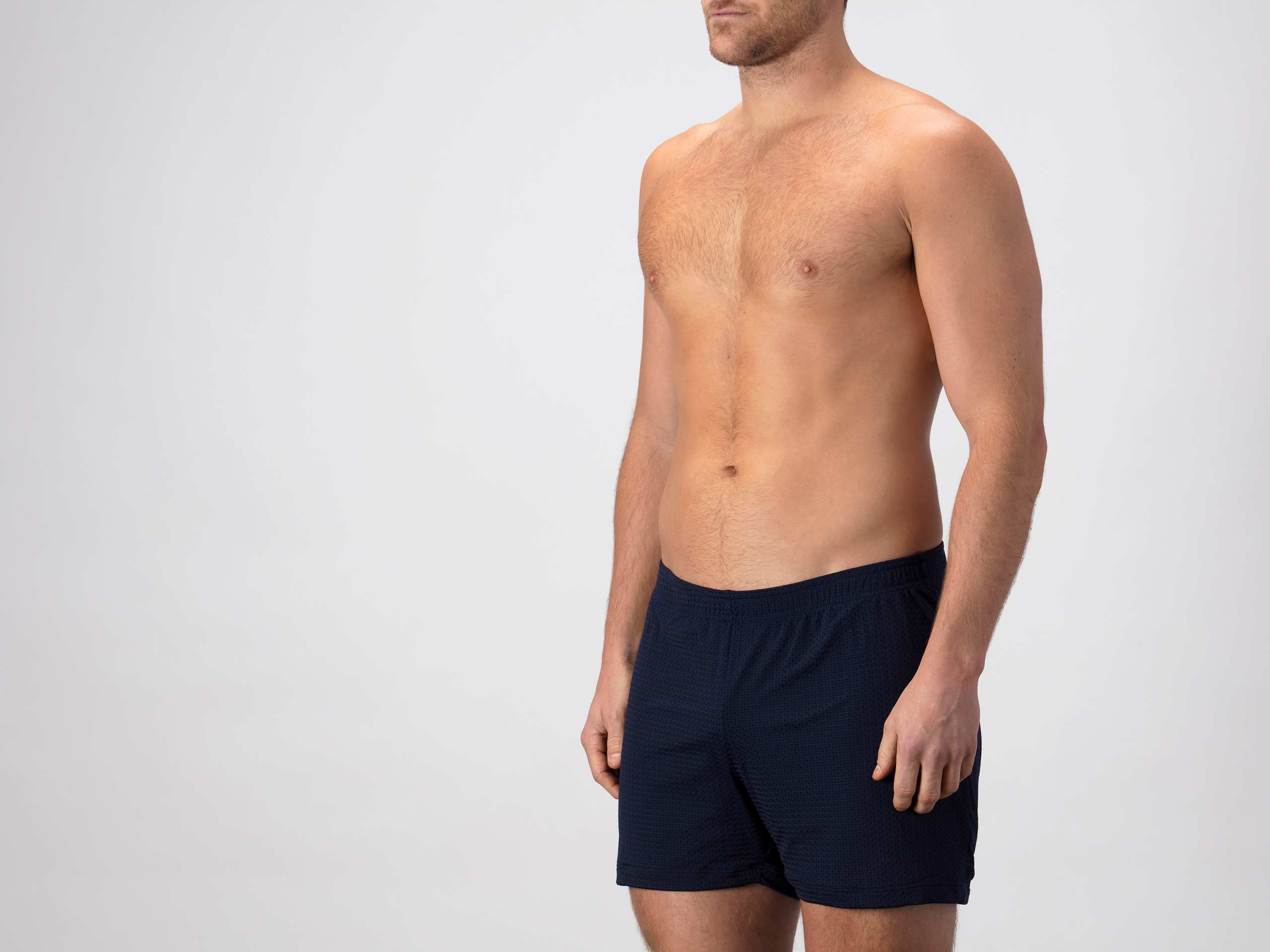 4-Pack Men's Lounge Shorts - Soft & Comfortable Navy Blue Sleep Shorts for Relaxing at Home, Lounging, or Sleeping