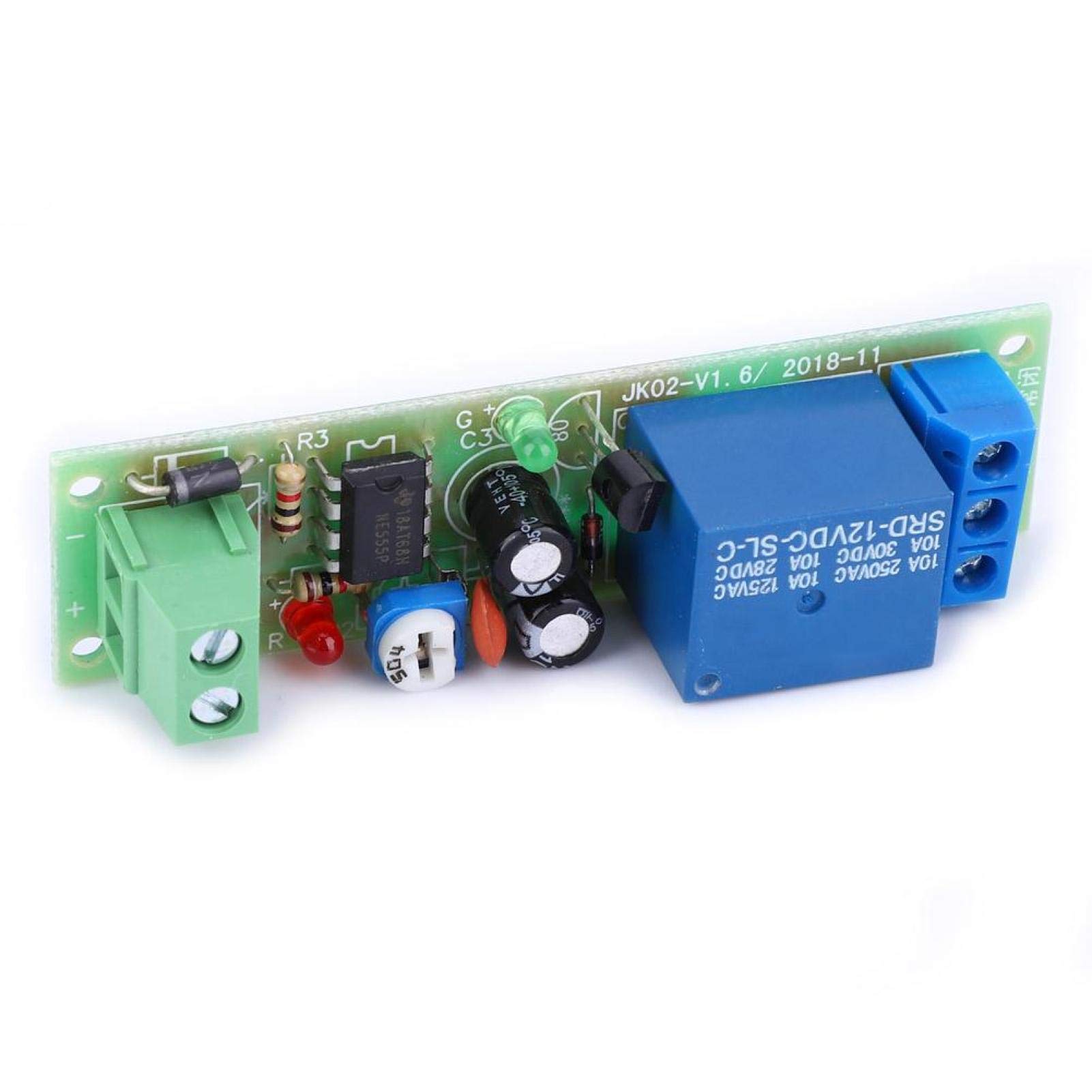 5S Timer Relay Module with Trigger Time Off & Indicator Light - Industrial Automation Control for Machinery, HVAC, and Electrical Systems