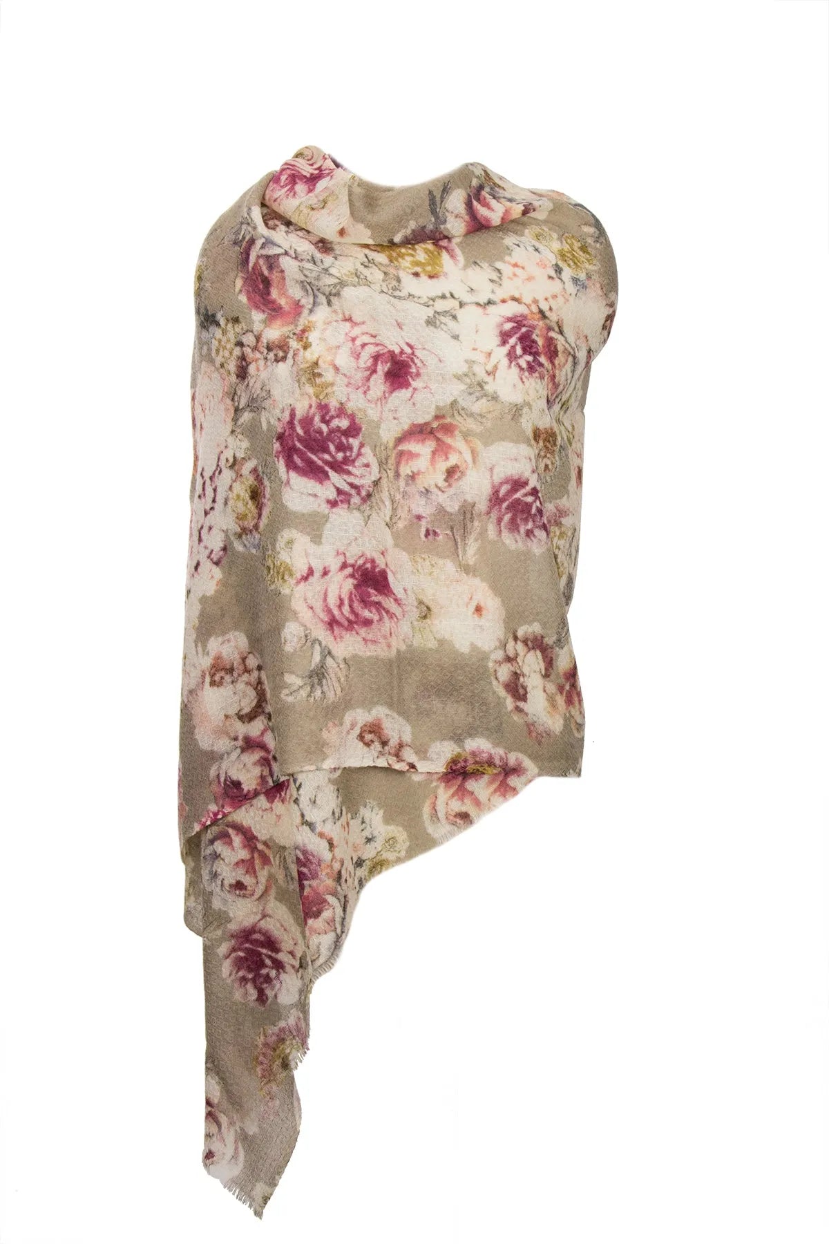 Mary All Over Flower Scarf - Elegant Floral Print Fashion Scarf for Women, Perfect for Spring Outfits, Office Wear and Special Occasions
