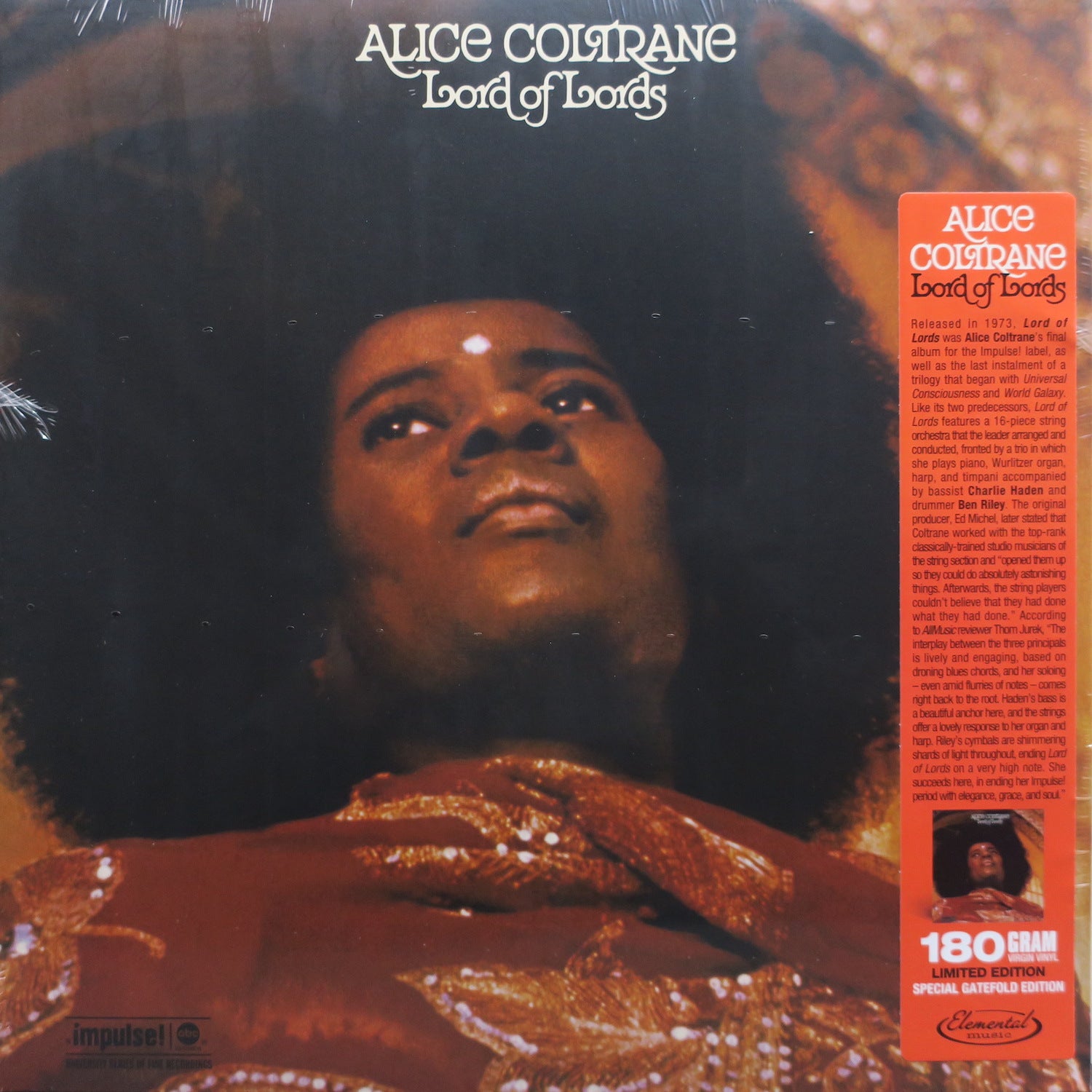 ALICE COLTRANE 'Lord Of Lords' 180g Vinyl LP Record - Jazz Spiritual Music for Audiophiles & Collectors - Perfect for Home Listening & Vinyl Collections