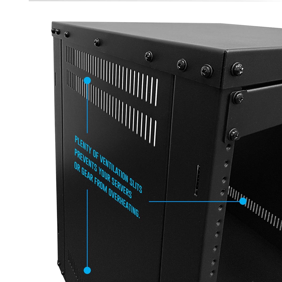 AxcessAbles RK 22U 22U Server Rack Cabinet with Casters - Compatible with US 5mm & EU 6mm Rack Standards - Heavy Duty Network Server Rack for Data Center, Home Theater, DJ Equipment, AV Gear & Computer Electronics