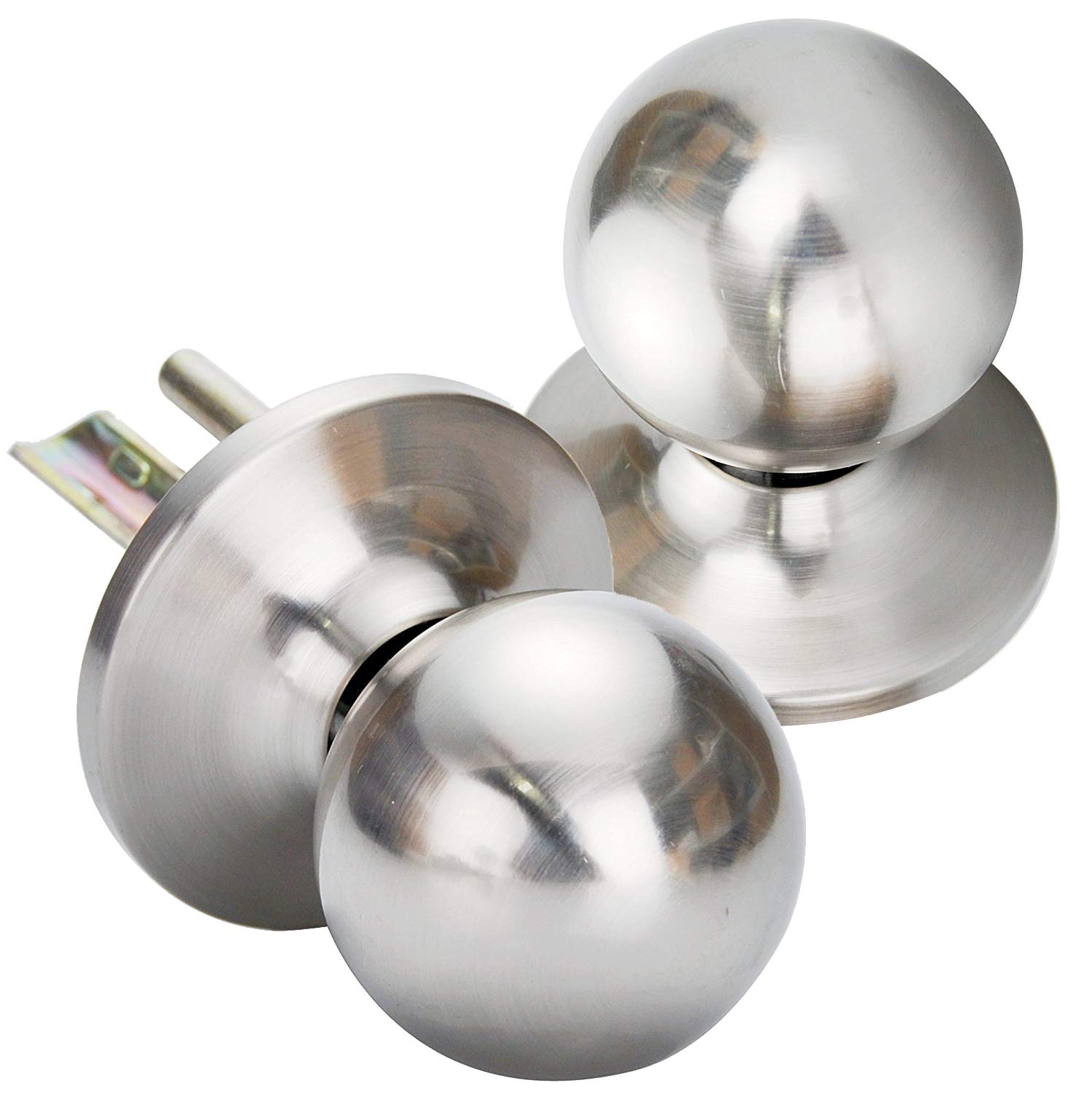 10 Pack Classic Hall & Closet Door Handle Locks - Durable Passage Door Knob Set for Bedrooms, Bathrooms & Interior Doors - Perfect for Homes, Offices & Rental Properties