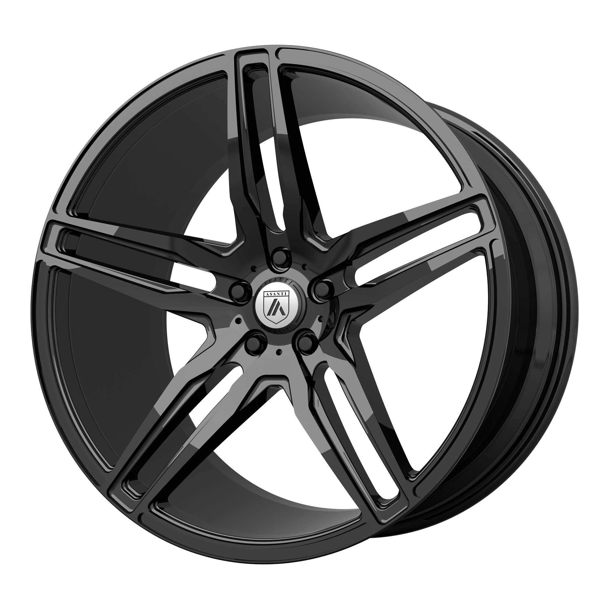Asanti Black Orion Gloss Black 20x8.5 5x114.30 38mm Offset Rims - Premium Glossy Alloy Wheels for Cars, SUVs & Trucks - Perfect for Street Performance & Custom Builds