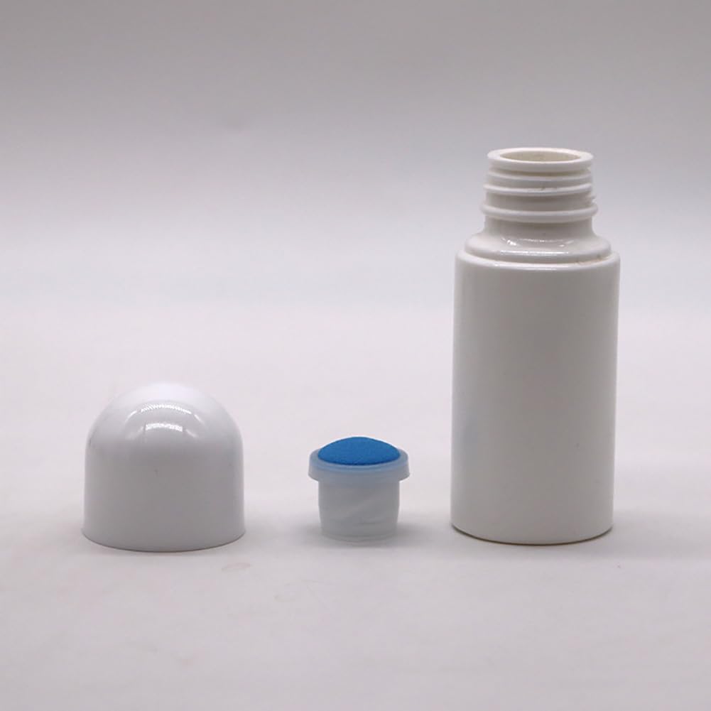4 Pack 50ml Refillable Sponge Top Plastic Bottles - Liquid Applicator for Essential Oils, Cosmetics & Deodorant | Travel-Friendly, Leak-Proof Design for Home, Salon & On-The-Go Use