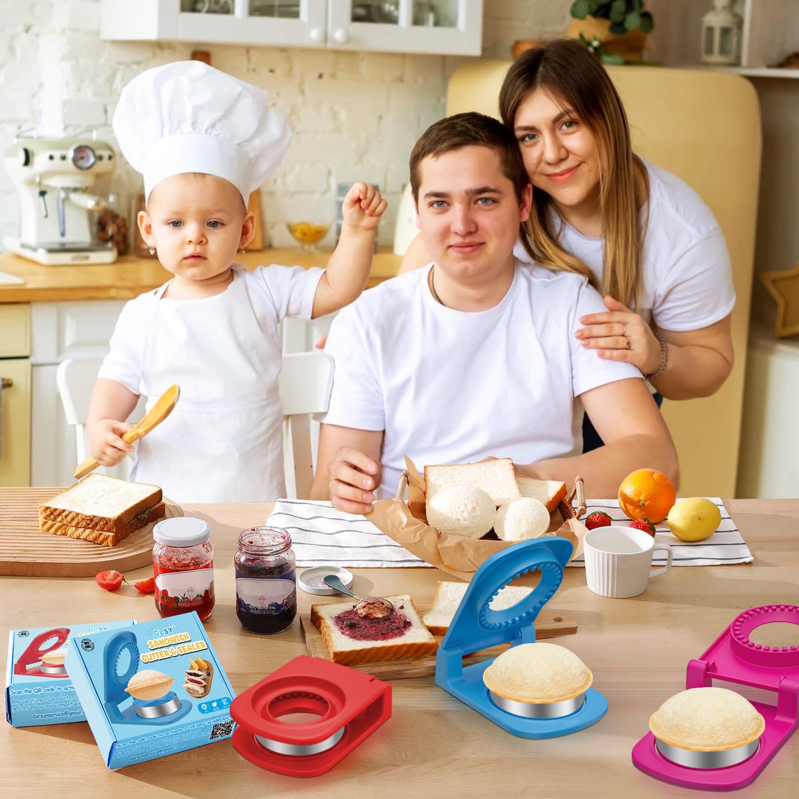 Stainless Steel Round Sandwich Cutter & Sealer - Perfectly Sealed Sandwiches for Lunch Box, Kids Snacks, Party Food & Picnic Prep (Pink) - Ideal for School Lunches, Birthday Parties & Outdoor Activities