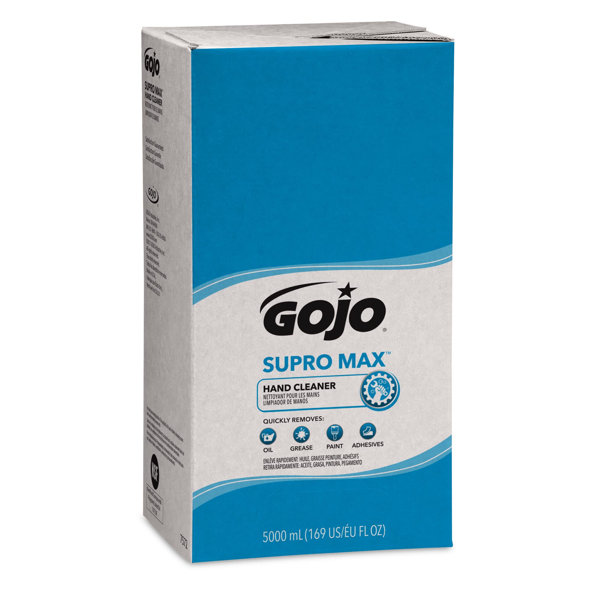 GOJO PRO TDX SUPRO MAX Heavy-Duty Hand Cleaner Refill, 5000 mL (Pack of 2) - Industrial Strength Pumice-Free Hand Soap for Mechanics, Auto Shops & Construction Sites - 7572-02
