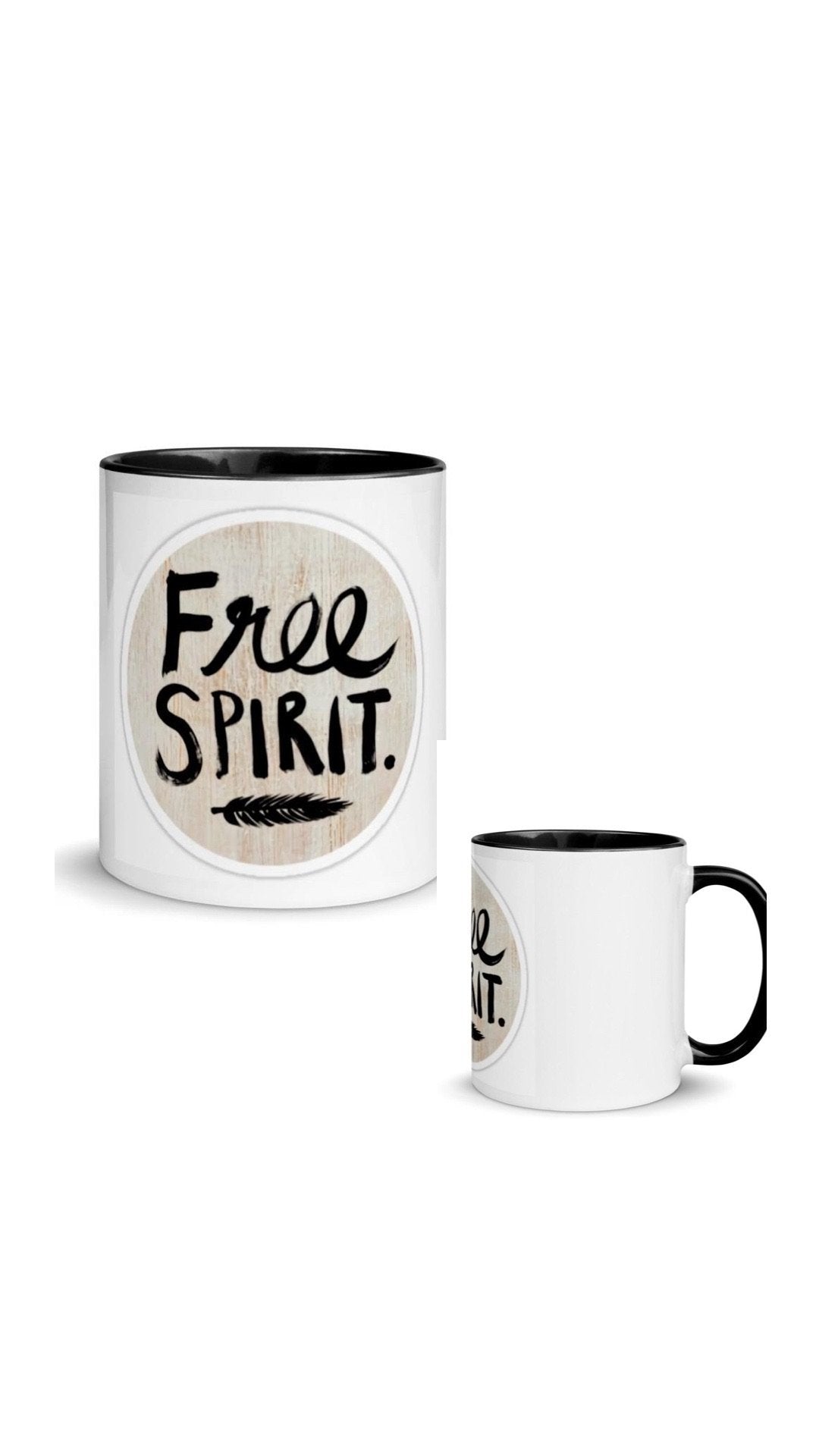 Free People Travel Inspired Coffee Mug with Color Inside - Wanderlust & Boho Glamping Tea Cup for Campers, Caravan Lovers - Perfect for Outdoor Adventures, Cozy Home Use & Gift Giving