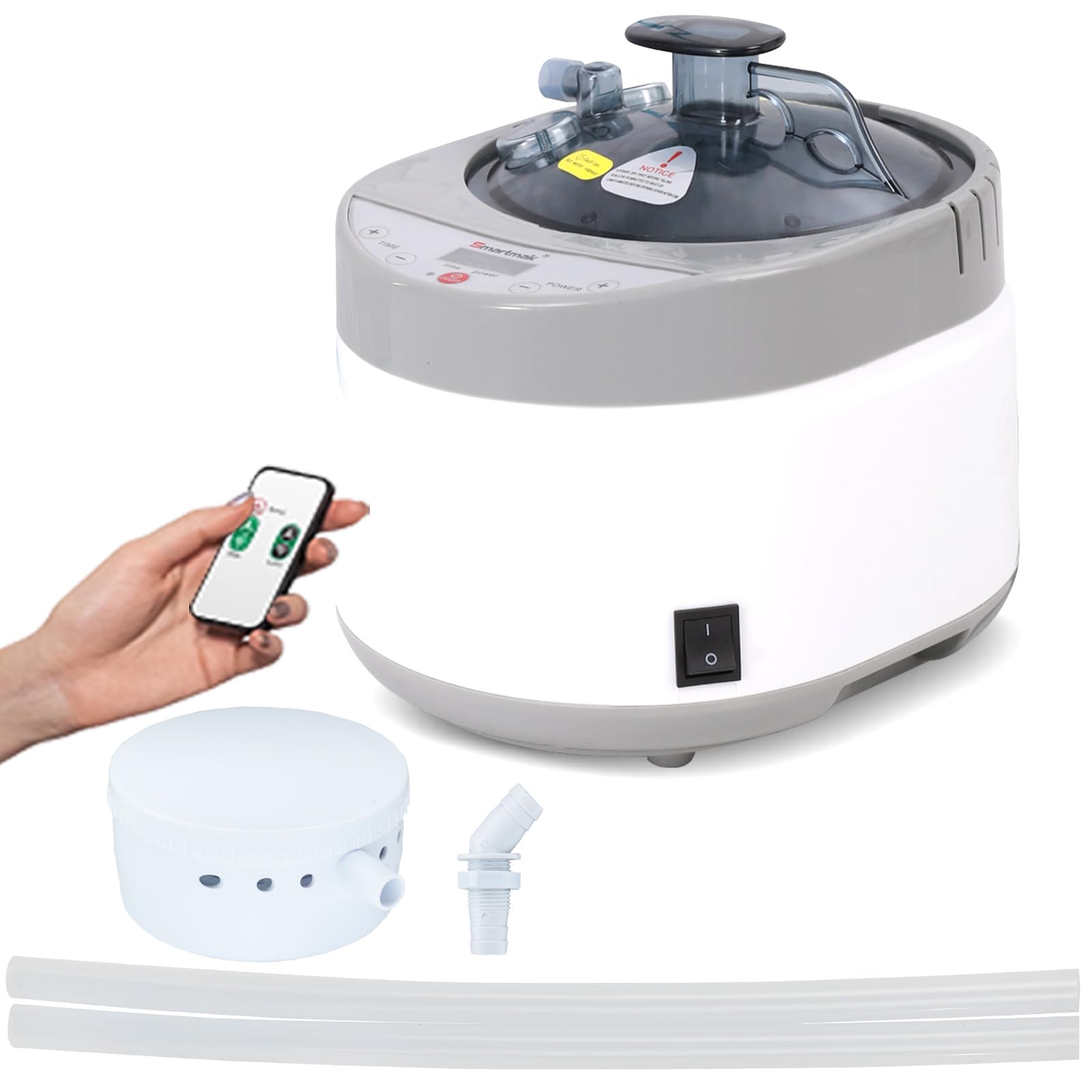 Smartmak 4L Portable Sauna Steamer - 1500W Upgraded Steam Pot Generator with Remote Control & 99-Min Timer - Herbal Detox Box for Home Spa & Body Detoxification - 110V US Plug - Perfect for Relaxation, Weight Loss & Skin Care