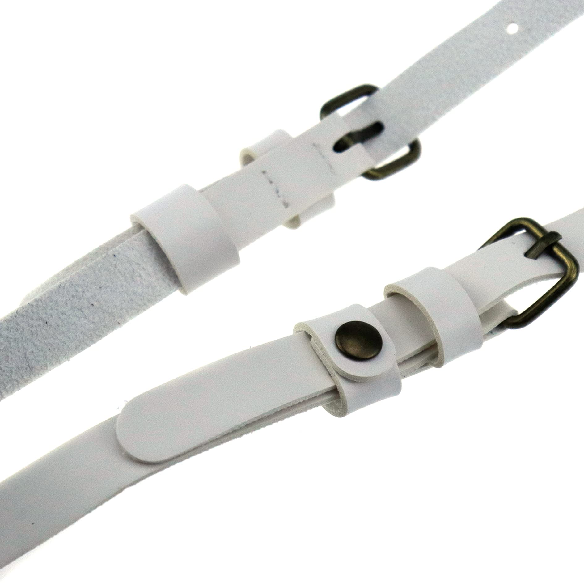 Adjustable PU Leather Shoulder Strap for Universal Water Bottles - White Water Bottle Straps for Walking, Hiking, and Outdoor Adventures