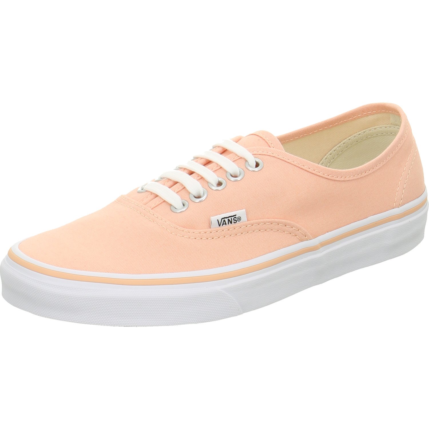 Vans Women's Classic Low-Top Sneakers - Pink Tropical Peach & True White | Size 8 | Comfortable Casual Shoes for Walking, Streetwear & Everyday Fashion