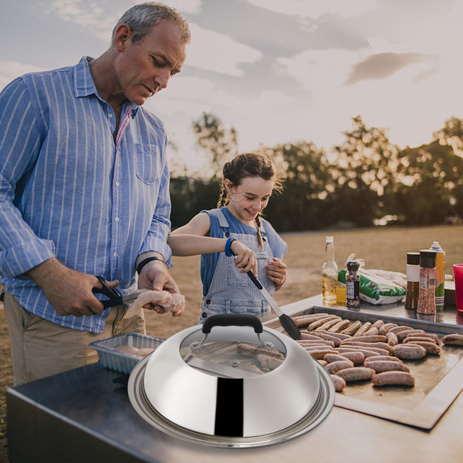 Blackstone Griddle Accessories Set - Flat Top Griddle Scraper Tool with Melting Dome for Camp Chef & Outdoor Cooking | Perfect for Backyard BBQs, Tailgating & Camping Trips
