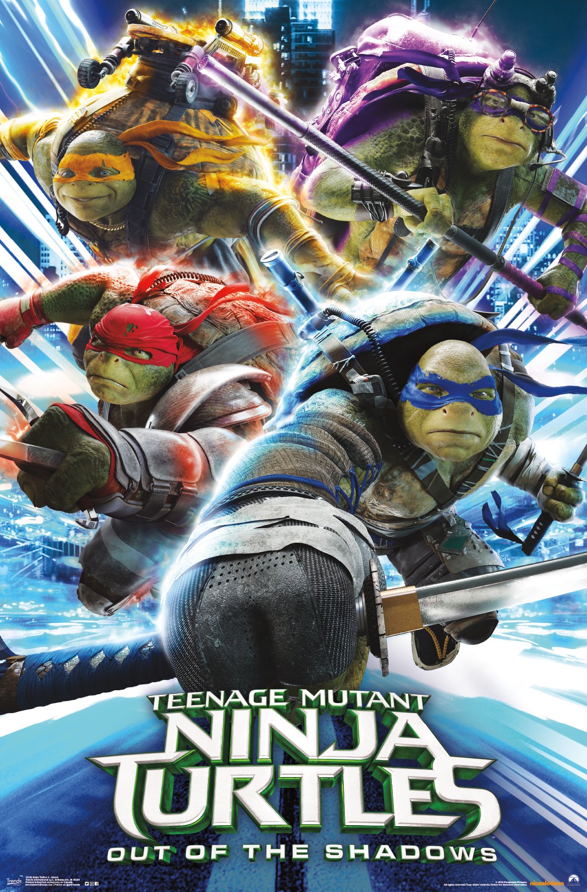 Trends International Teenage Mutant Ninja Turtles 2 Attack Wall Poster 22.375