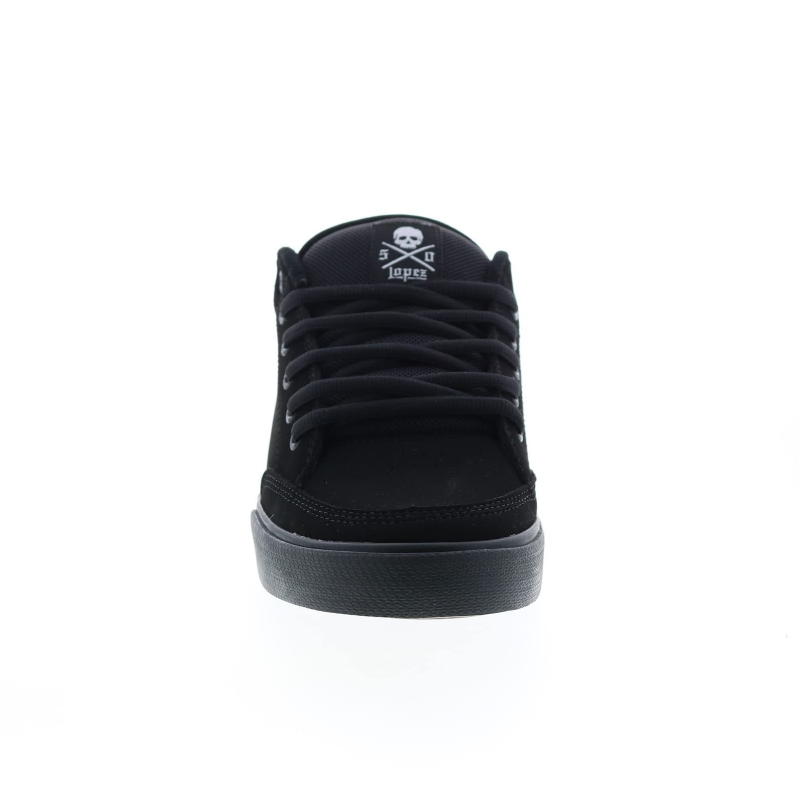 Men's AL50 Black Synthetic Leather Sneakers Size 9 - Comfortable Casual Shoes for Walking, Running & Everyday Wear