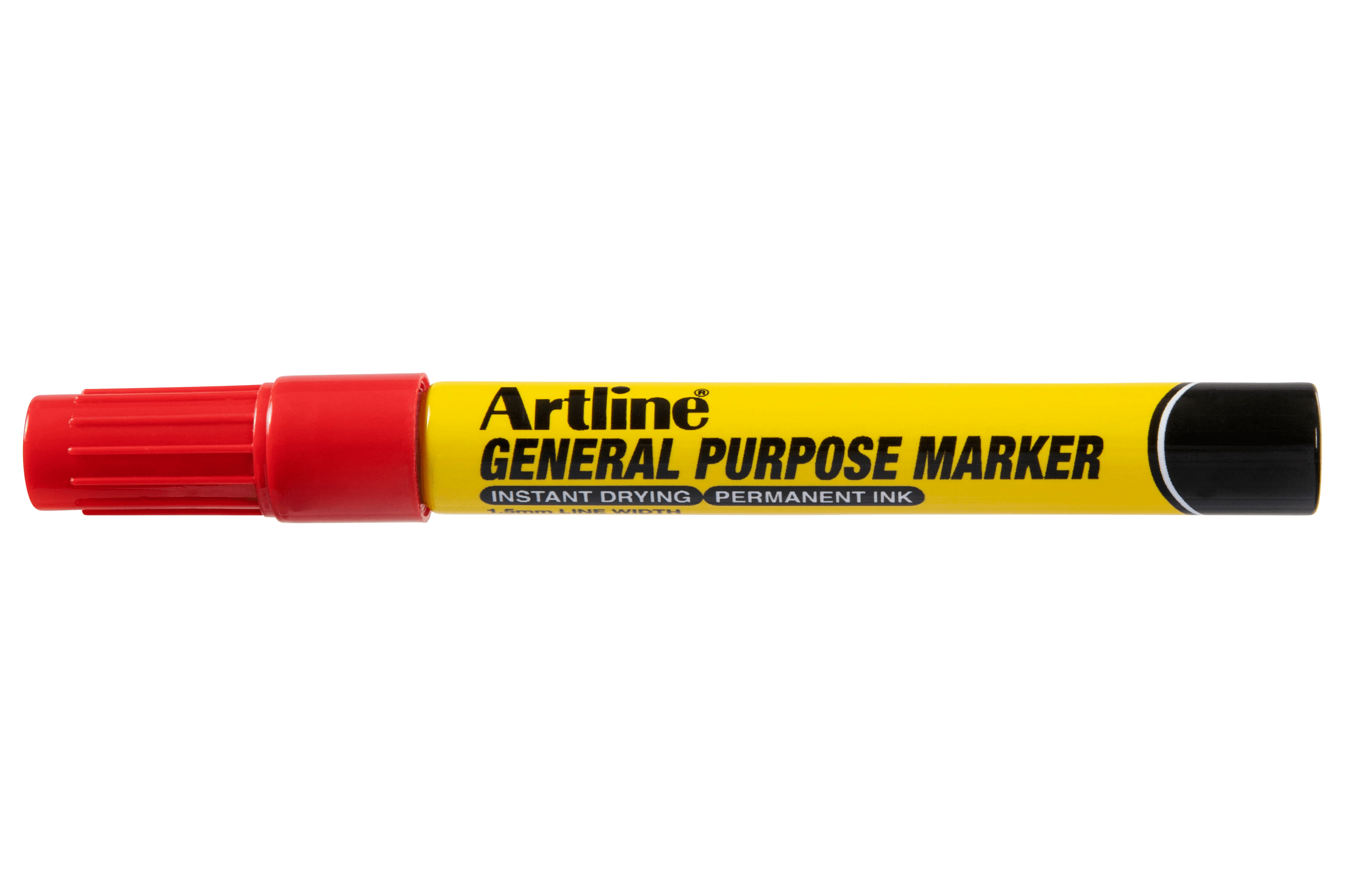 Artline General Purpose Permanent Marker Bullet Tip Red - 12 Pack for Office, School & Home Use - Ideal for Labeling, Crafting & DIY Projects