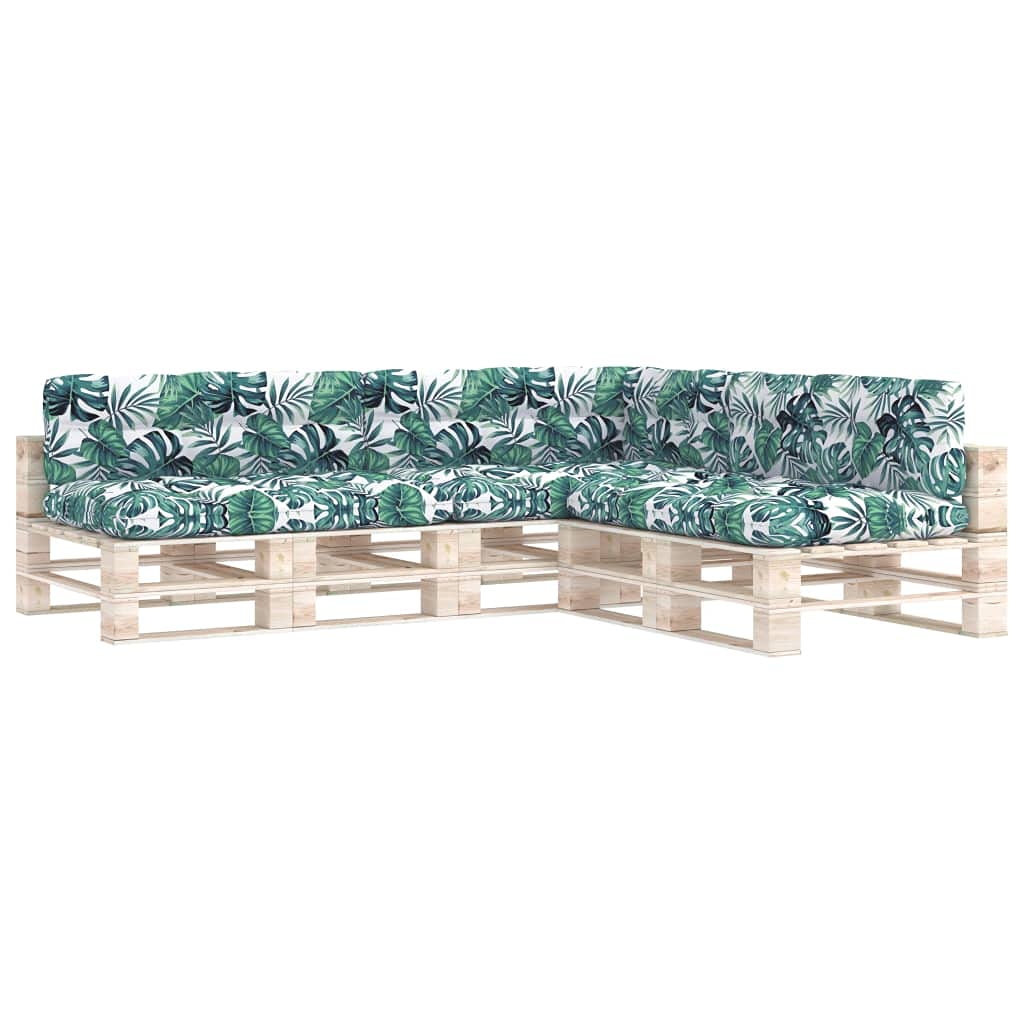 7-Piece Leaf Pattern Outdoor Cushion Set - Settee, Swing, Bench & Chair Replacement Cushions for Patio Furniture - Perfect for Garden, Deck & Backyard Relaxation