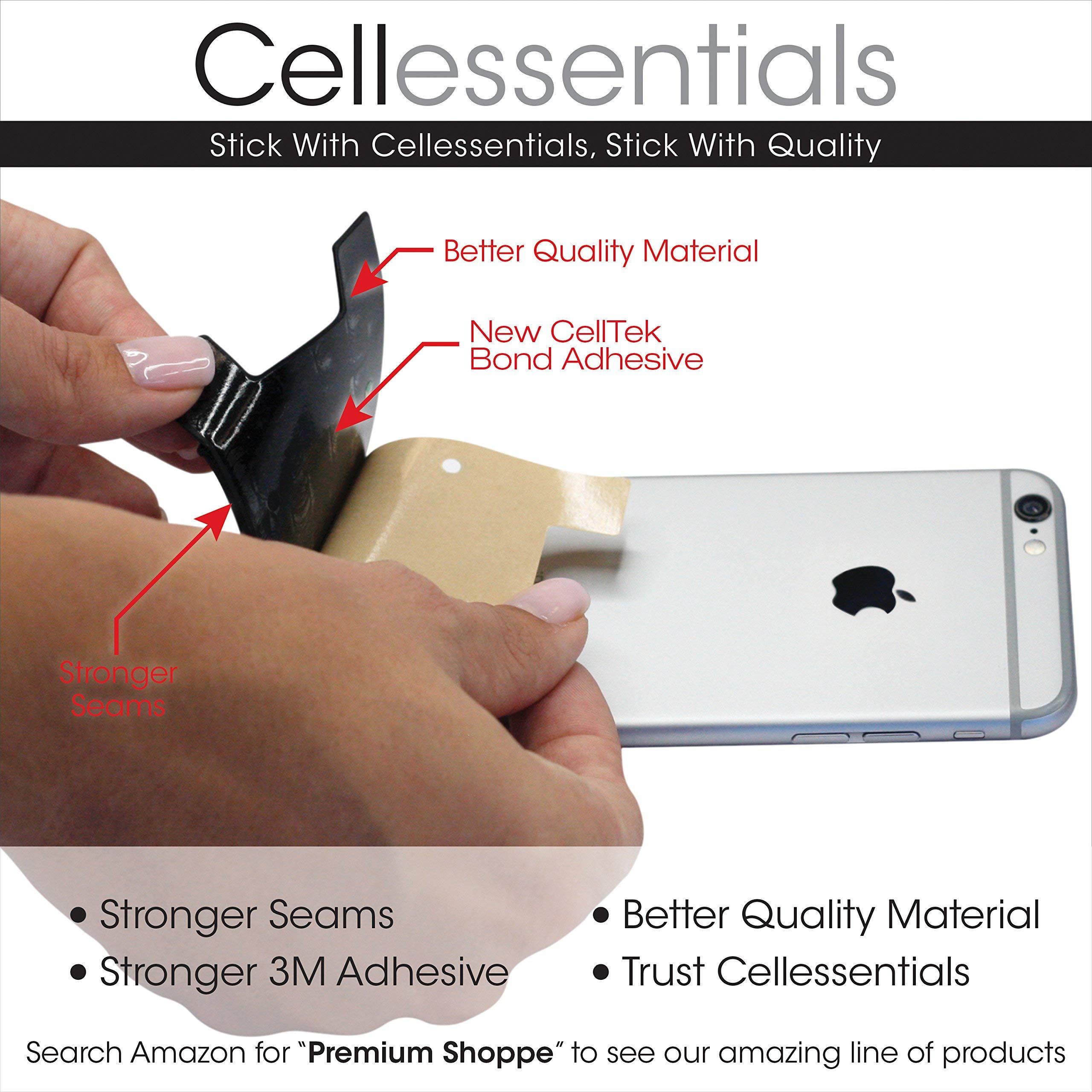 Silicone Stick-On Phone Wallet with Credit Card & ID Holder - Compatible with iPhone, Android & Smartphones (Navy) | Slim & Secure Card Case for Everyday Use, Travel & Business