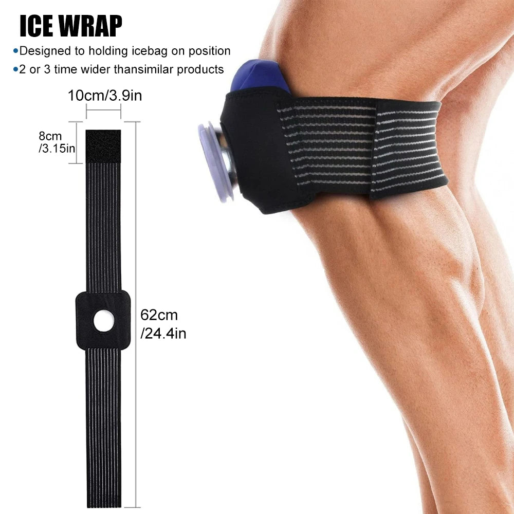 Reusable Ice Pack for Pain Relief - Hot & Cold Therapy Gel Wrap for Knee, Ankle, Shoulder, Neck, Calf - Sprain Recovery & Muscle Pain Relief - Perfect for Sports Injuries, Post-Workout Recovery & Arthritis Pain