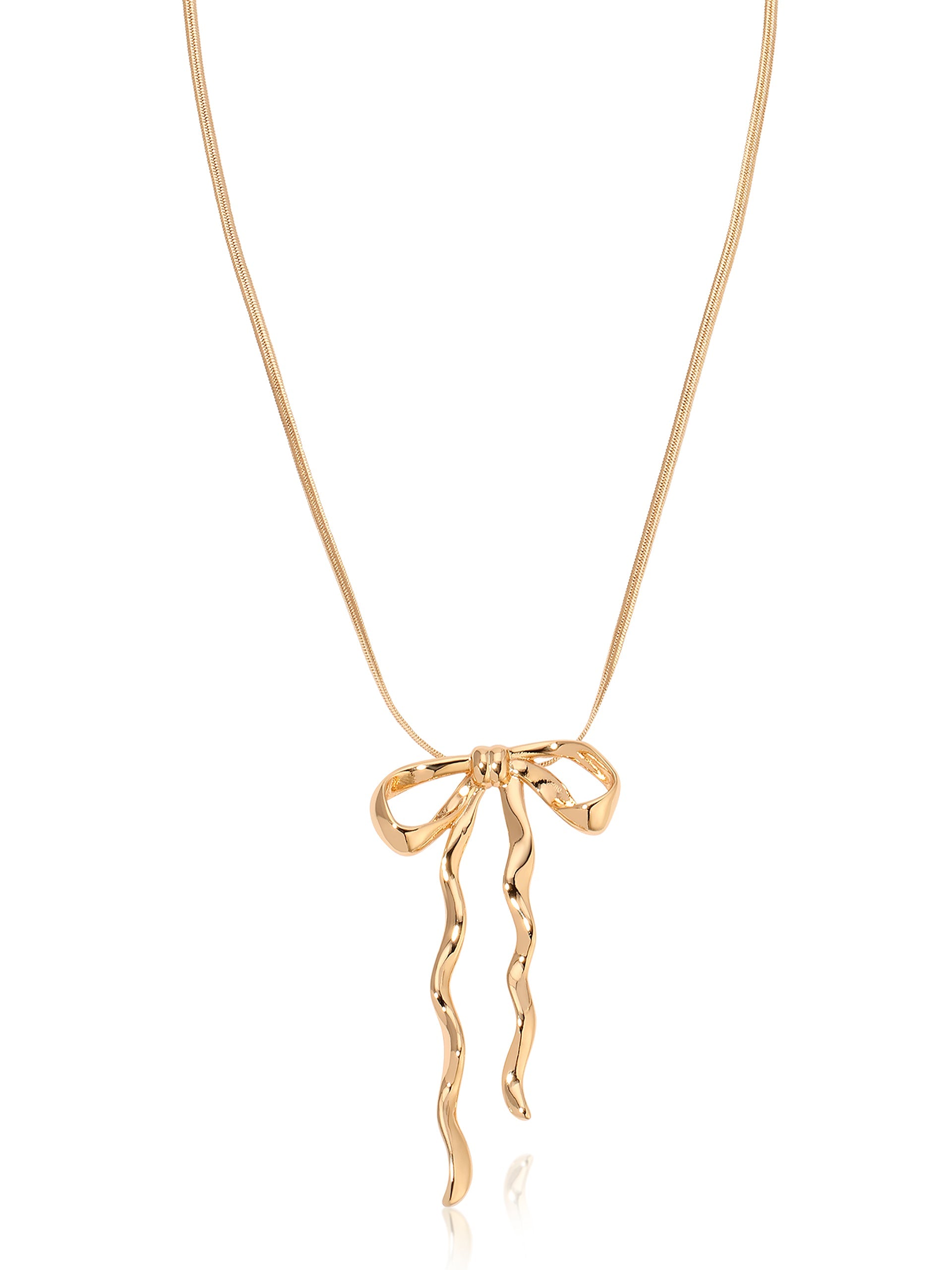 Bow Organica Pendant Necklace - Elegant Handmade Jewelry for Women | Perfect Gift for Birthday, Anniversary & Special Occasions