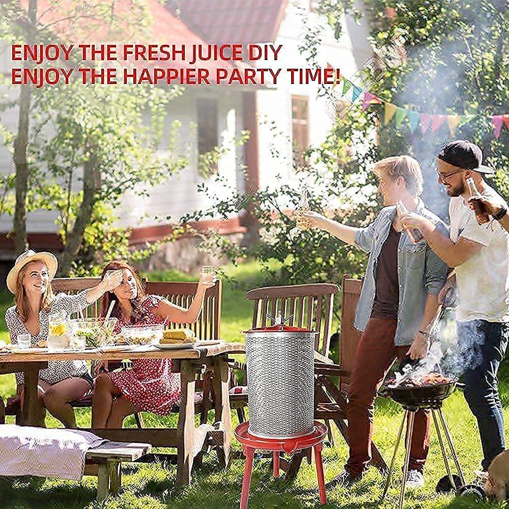 Premium Hydraulic Fruit Press - 7L (1.8 Gallon) Apple Wine Crusher & 40L (10.7 Gallon) Cider Press - Ideal for Home Winemaking, Juice Extraction, and Craft Cider Production