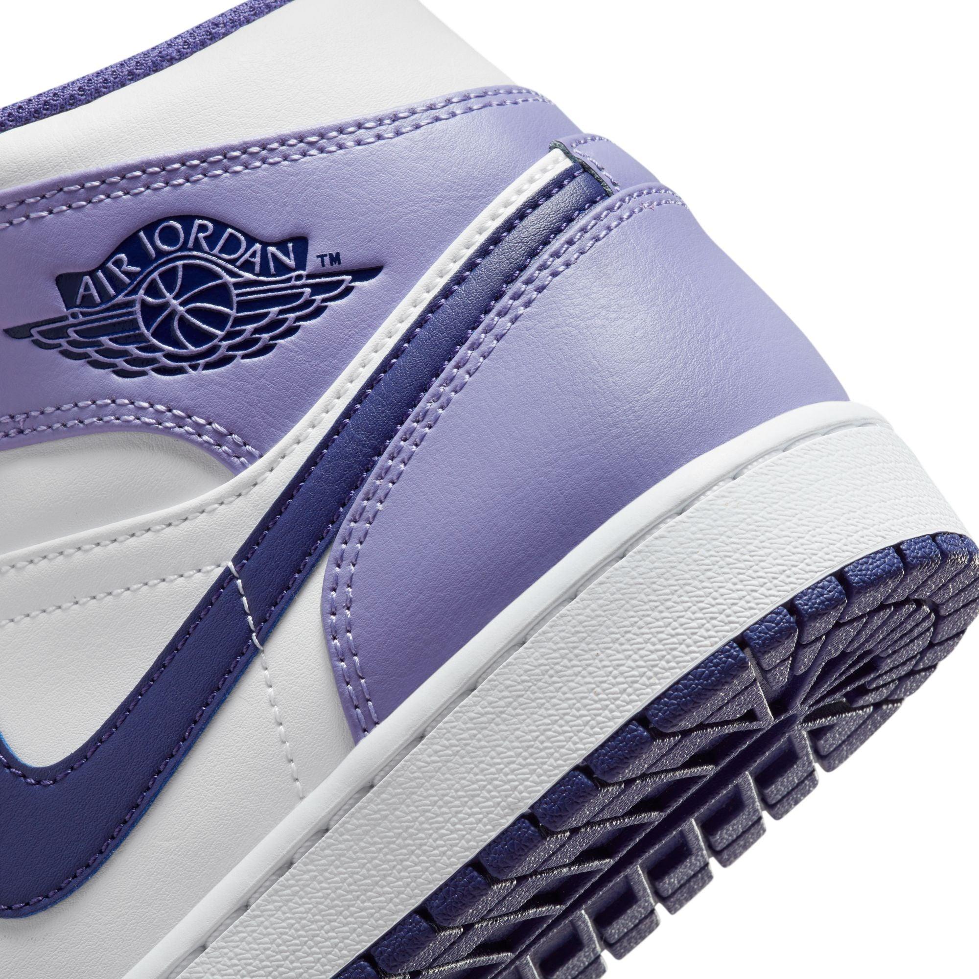 Air Jordan 1 Mid 'Sky J Purple' Basketball Shoes for Men - Stylish Purple & White Sneakers for Casual Wear, Street Fashion & Sports Performance