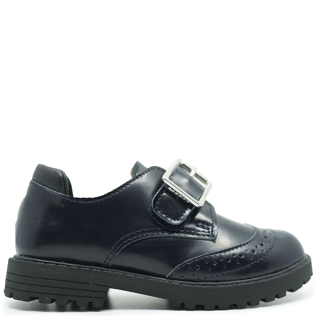 Stylish Navy Florentic Wingtip Chunky Loafers for Men - Classic Comfortable Slip-On Dress Shoes for Business, Office & Formal Occasions