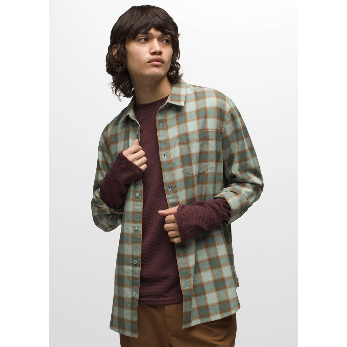Men's Los Feliz Flannel Shirt - Soft Plaid Long Sleeve Button Down for Casual Wear & Outdoor Activities