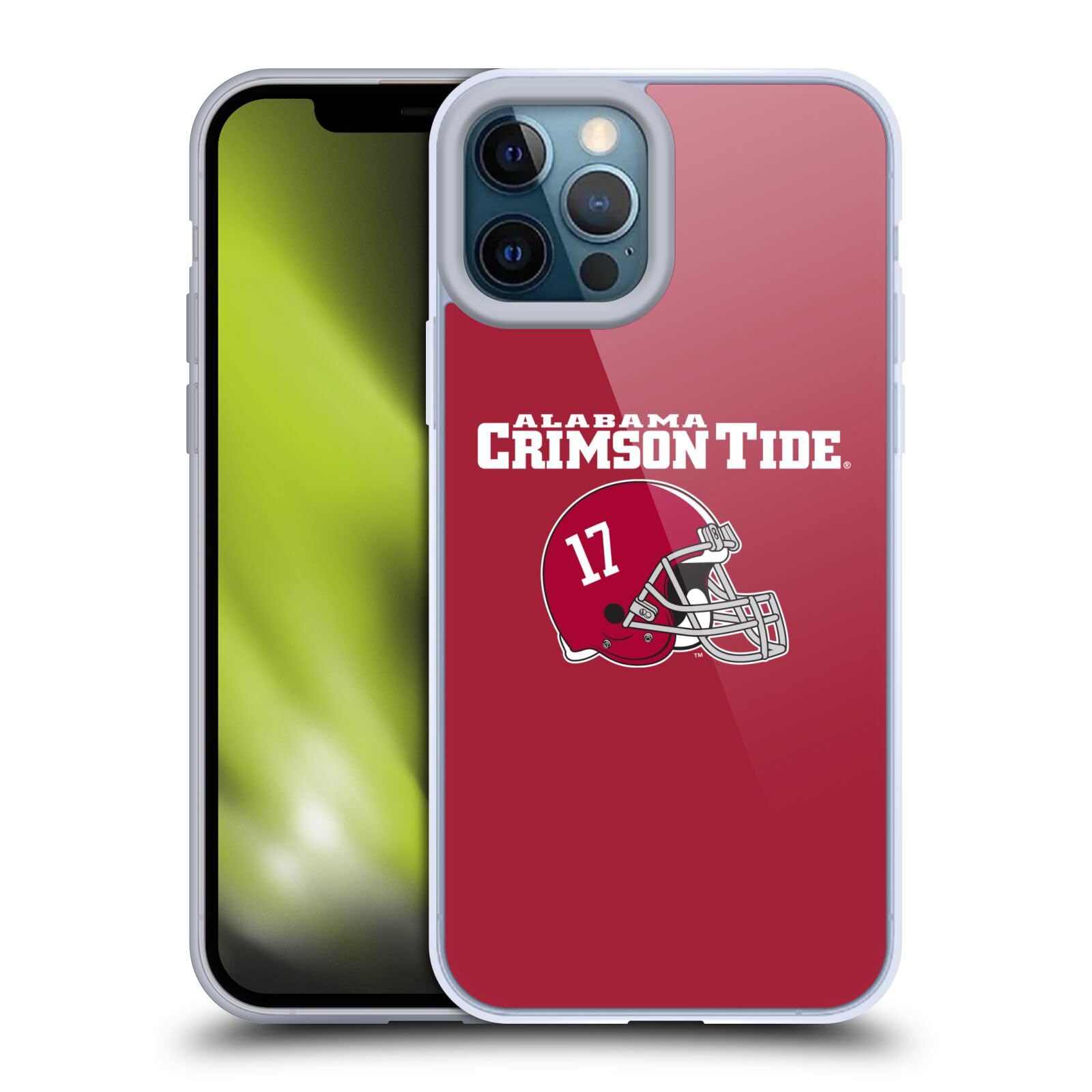Officially Licensed University of Alabama UA Helmet iPhone 12 Pro Max Case - Soft Gel Phone Cover with Team Logo - Perfect for Game Day, School Pride & Bama Fans