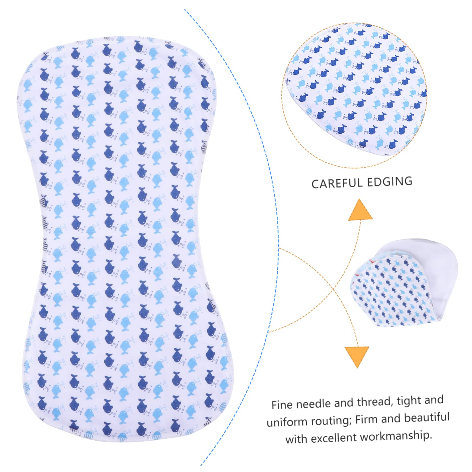 HEMOTON 9-Piece Baby Spit-Up Cloth Set - Soft Cotton Burp Towels & Bibs for Newborns & Infants - Essential Nursing & Feeding Accessories for Mess-Free Mealtime
