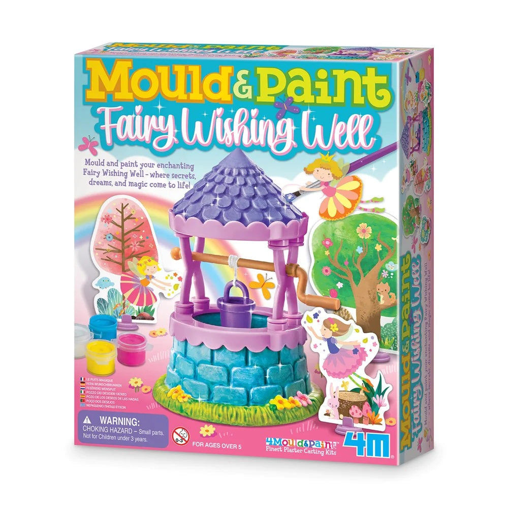 4M KidzMaker Mould & Paint Fairy Wishing Well Craft Kit for Kids - DIY Creative Art Project for Birthday Parties, Classroom Activities & Family Bonding Time