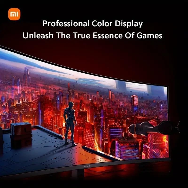 Xiaomi G34WQi 34-Inch Ultrawide Gaming Monitor - WQHD 3440x1440, 180Hz Refresh Rate, 1ms Response Time, HDR10, 100% sRGB, 4000:1 Contrast Ratio, 350nits, AMD FreeSync, RGB Ambient Light, Low Blue Light, Borderless Design - Perfect for Esports, Work & Entertainment