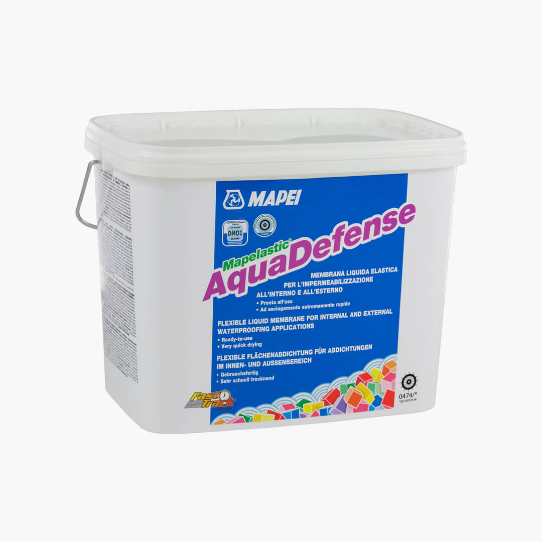 Mapei Lastic Aquadefense Waterproofing Membrane - 15kg (33 lb) for Bathroom, Shower & Basement Waterproofing | Crack Isolation & Moisture Barrier