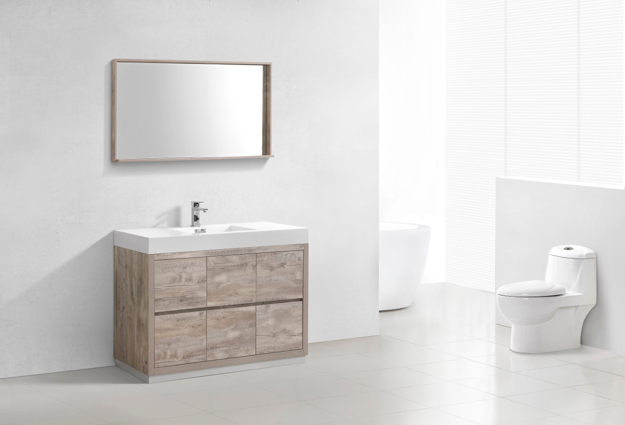 KubeBath Bliss 48 Inch Freestanding Modern Bathroom Vanity with Sink - Stylish Storage Solution for Small Bathrooms, Powder Rooms & Master Suites