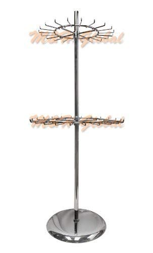 360° Rotating Tie & Scarf Organizer - Chrome Finish Clothes Hanger for Neckties, Belts & Accessories | Perfect for Closet, Bedroom & Walk-in Wardrobe Organization
